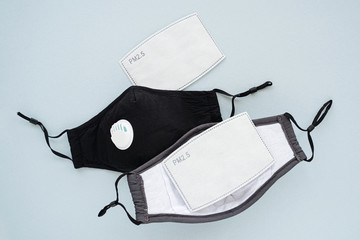 Reusable antiviral masks with breather filter valve. Cotton PM2.5 respirators with activated carbon...
