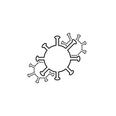 Coronavirus bacteria cell, 2019-nCoV. Isolated vector outline icon