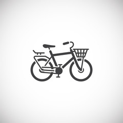 Bicycle related icon on background for graphic and web design. Creative illustration concept symbol for web or mobile app