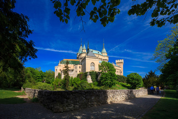 beautiful Bojnice castle and its surroundings in Eastern Europe