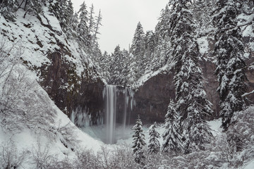 Seattle, Washington (Tamanawas Falls in Winter)