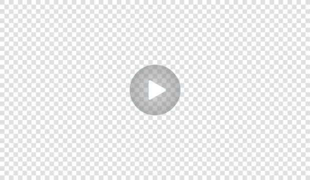 Play video sign or button vector. Transparent Play button isolated on transparent background. Vector.