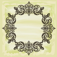 Oriental vector damask patterns for greeting cards and wedding invitations.