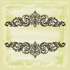 Oriental vector damask patterns for greeting cards and wedding invitations.