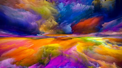 Crédence de cuisine en verre imprimé Mélange de couleurs Depth of Dreamland