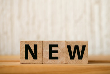New Habits word concept on cubes, business concept