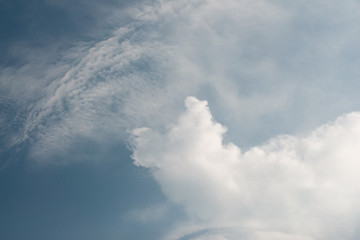 Fototapeta na wymiar Soft White clouds in the blue sky, Blue sky and clouds background.