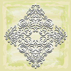 Oriental vector damask patterns for greeting cards and wedding invitations.