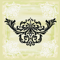 Oriental vector damask patterns for greeting cards and wedding invitations.