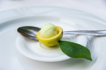 Nieve de lima, postre