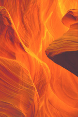 Slot Canyon - Light Fantastic - Overhead Light illuminates the walls of a slot canyon