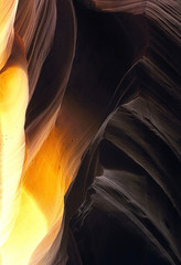 Nature's Sculpture - Slot canyon sandstone sculpture - side lighting
