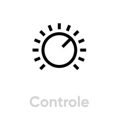 Control icon. Editable Vector Outline.