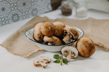 Cremini Mushrooms Organic and healthy food