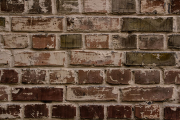 background - a wall of red shabby brick