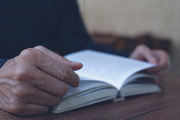 Man reading book