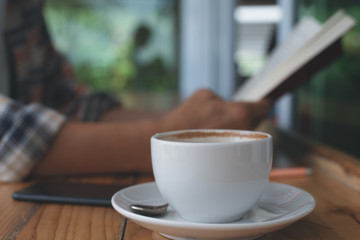 Man reading book