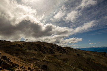 Fototapeta na wymiar Sky paths in summer