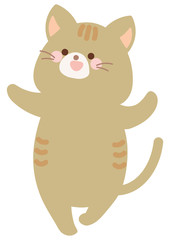 踊るネコのイラスト