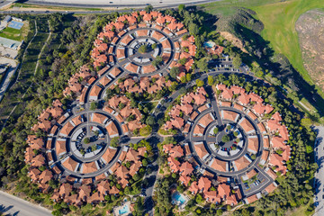 Aerial view of some interesting round estate at Pomona area