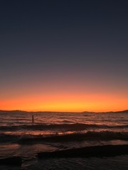 Fototapeta na wymiar sunset at wreck beach