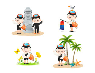 Korean island, Jeju island, traditional female diver. (Haenyeo)