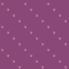 Seamless violet pattern with sugar cubes on the background