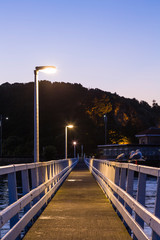 Fototapeta premium ニュージーランド オークランドの早朝の桟橋