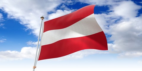 Austria - waving flag - 3D illustration