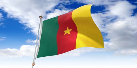 Cameroon - waving flag - 3D illustration