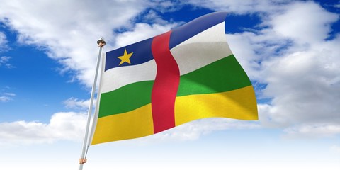 Central African Republic - waving flag - 3D illustration