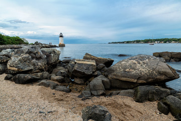 Fototapeta na wymiar Winter Island Lighthouse in Salem, Massachusetts