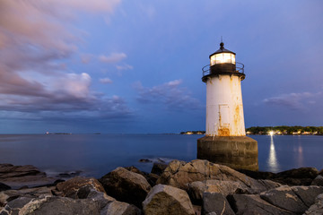 Winter Island Lighthouse in Salem, Massachusetts