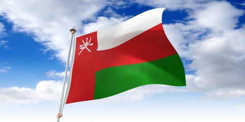 Oman - waving flag - 3D illustration