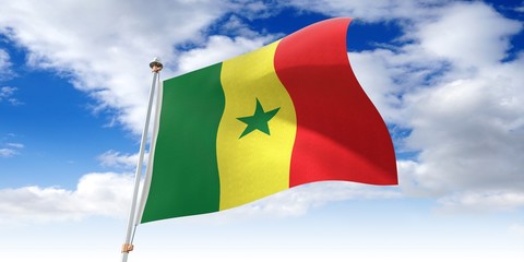 Senegal - waving flag - 3D illustration