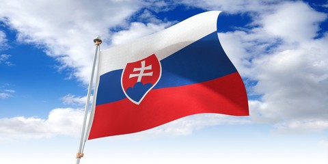 Slovakia - waving flag - 3D illustration