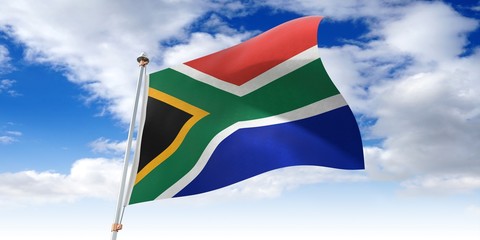 South Africa - waving flag - 3D illustration