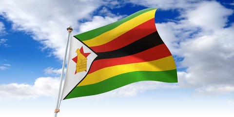 Zimbabwe - waving flag - 3D illustration