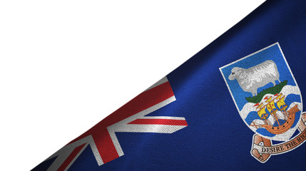 Falkland Islands flag right side with blank copy space