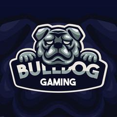 illustration of bulldog head mascot for esport logo