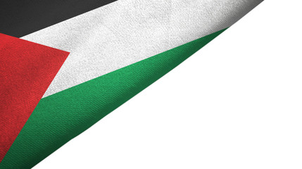 Palestine flag left side with blank copy space