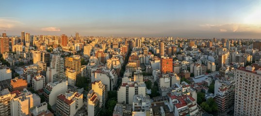Evening view of Buenos Aires, capital of Argentina