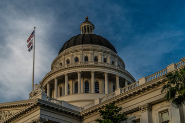 CALIFORNIA STATE CAPITOL BUILDING WITH CLOUDS