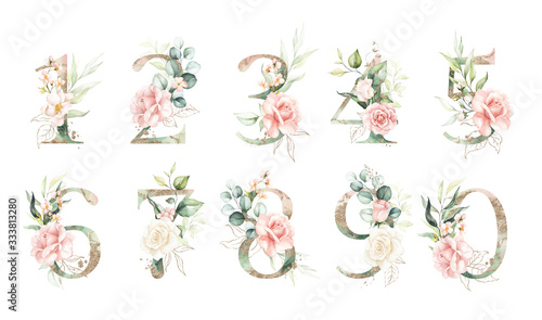 Gold Green Floral Number Set Digits 1 2 3 4 5 6 7 8 9 0 With Peach Pink White Gold Botanic Flower Branch Bouquets Wedding Invitations Baby Shower Birthday Other Concept Ideas Wall Mural Veris Studio Gold Green Floral Number Set Digits 1 2 3 4 5 6 7 8 9 0 With Peach Pink White Gold Botanic Flower Branch Bouquets Wedding Invitations Baby Shower Birthday Other Concept Ideas Wall Mural Veris Studio