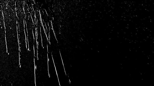4k Rain Drops Falling Alpha Computer generated rain looped animation. heavy rain version. You can use any channel as alpha, or use soft light/overlay blending mode for adding to your composition.