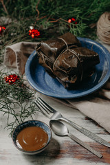 Tamales a traditional food from latin america, traditional food for christmas in latin america.