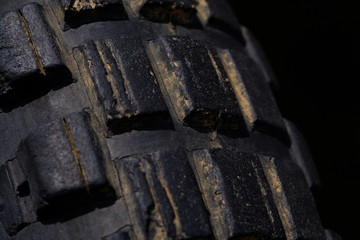 Abstract macro photography – close up tire texture pattern