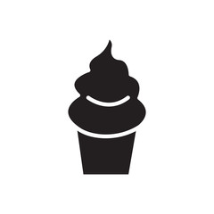 Cupcake, Muffin icon vector