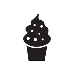 Cupcake, Muffin icon vector