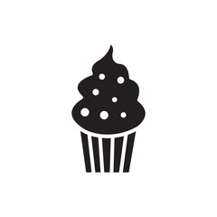 Cupcake, Muffin icon vector